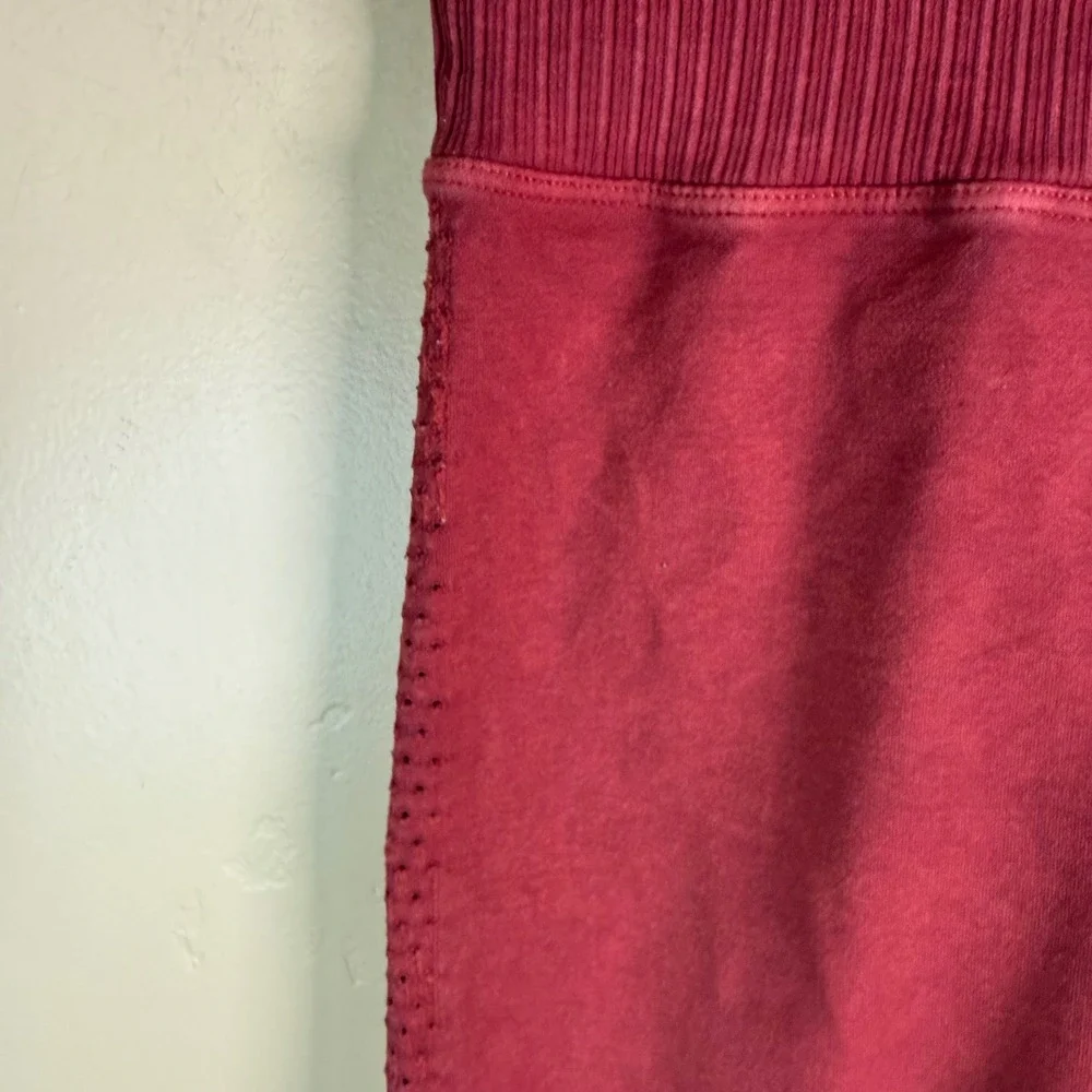 FP Movement Good Karma Bike Shorts Women M/L Cranberry High Waist Activewear